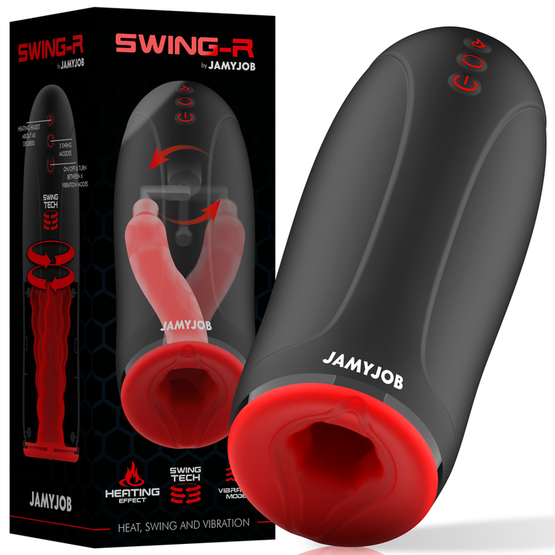 Jamyjob – Swing-R Masturbateur Chauffant, Oscillant et Vibrant