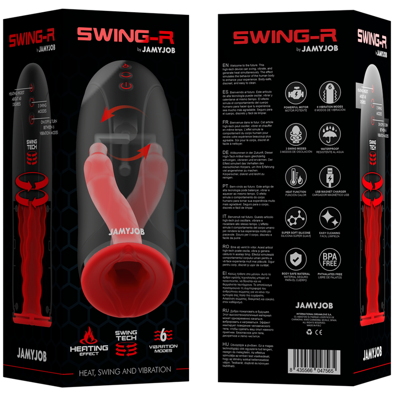 Jamyjob – Swing-R Masturbateur Chauffant, Oscillant et Vibrant