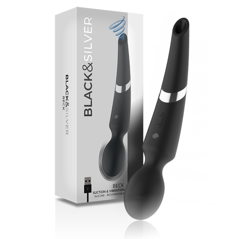 Black&Silver – Beck Wand et Stimulateur à Aspiration 2 en 1