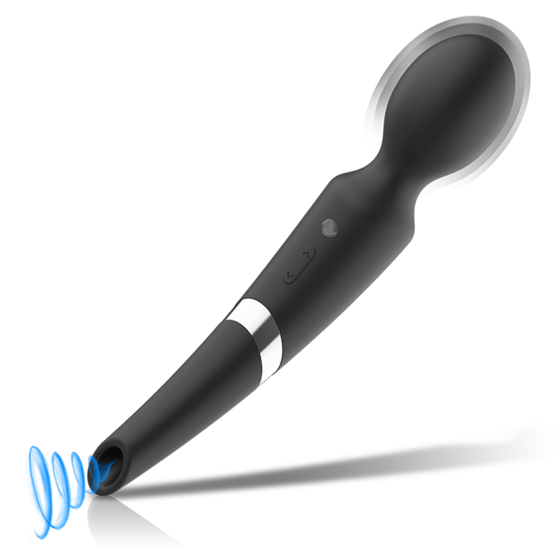 Black&Silver – Beck Wand et Stimulateur à Aspiration 2 en 1