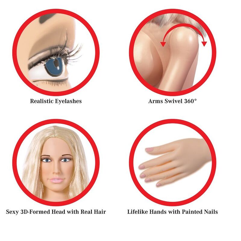 PDX – Hannah Harper Poupée Gonflable Taille Réelle Visage 3D