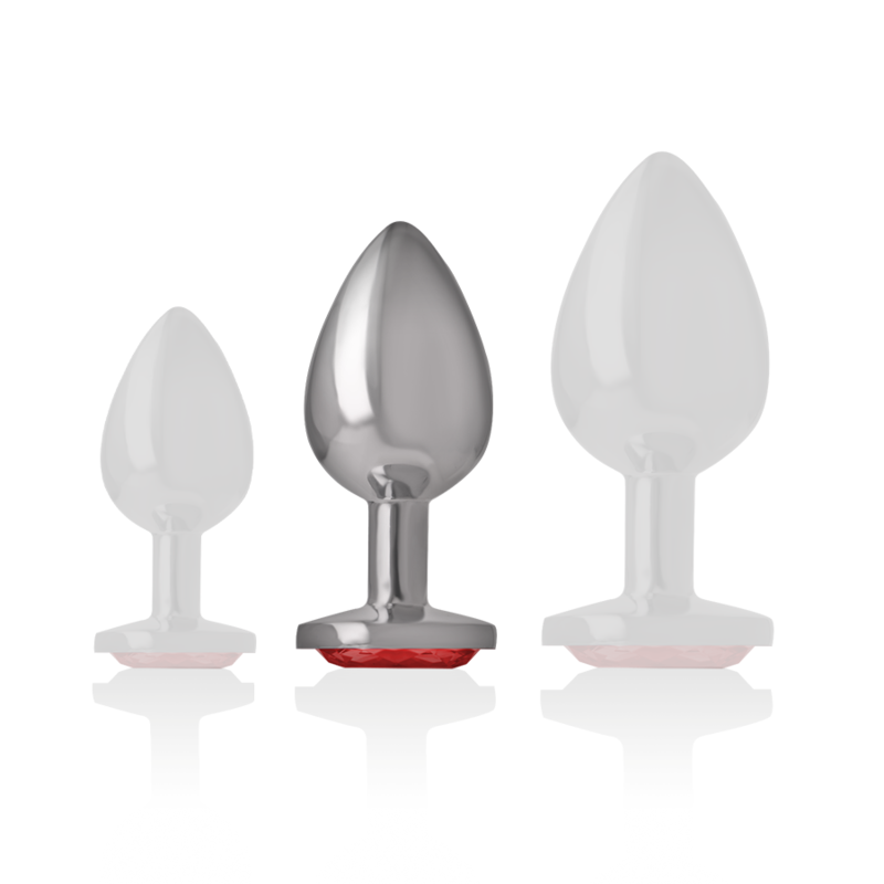 Intense – Plug Anal En Métal Avec Cristal Rouge Taille M