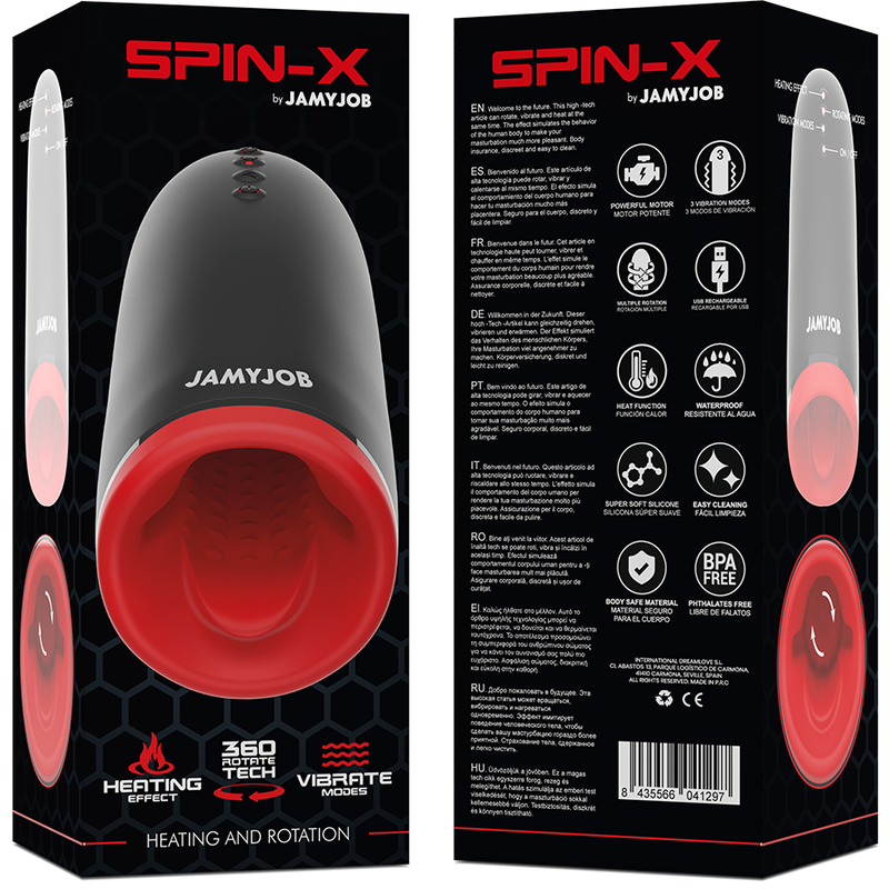 Jamyjob – Spin-X Masturbateur Rotatif et Chauffant