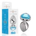 Intense – Plug Anal Métal Aluminium Coeur Bleu Taille M