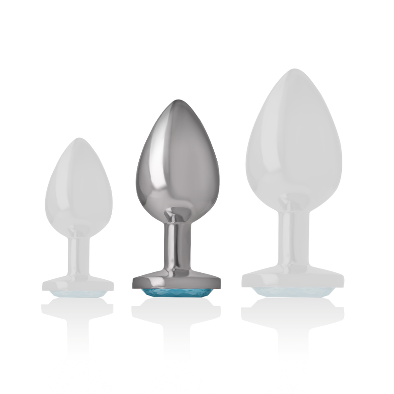 Intense – Plug Anal Métal Aluminium Coeur Bleu Taille M