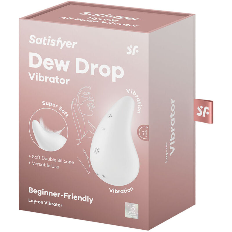 Satisfyer – Vibromasseur Dew Drop Lay-On Blanc