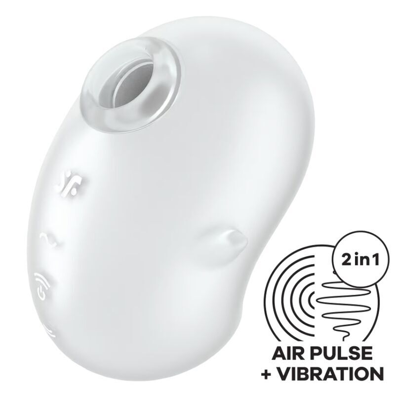 Satisfyer – Cutie Ghost Vibromasseur Lay-On Blanc