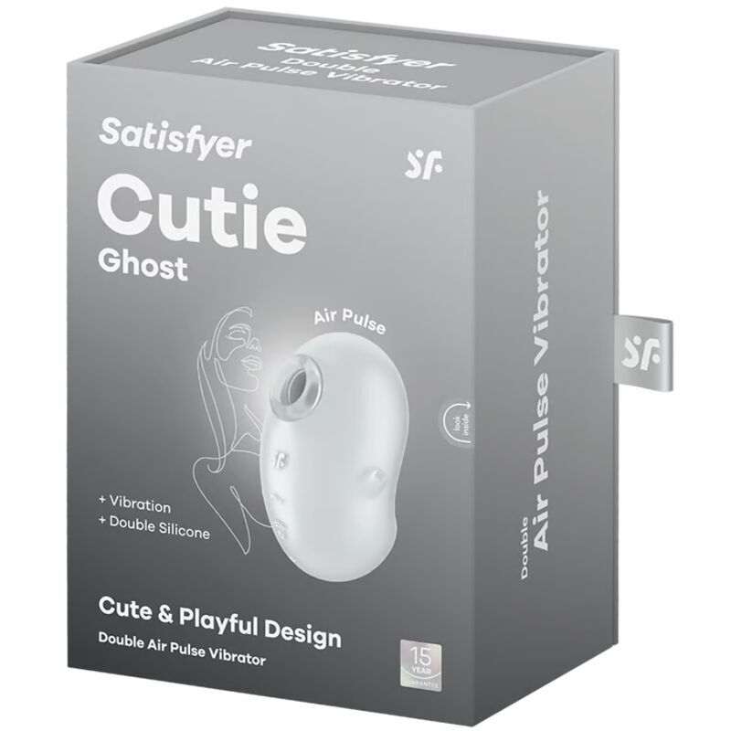 Satisfyer – Cutie Ghost Vibromasseur Lay-On Blanc