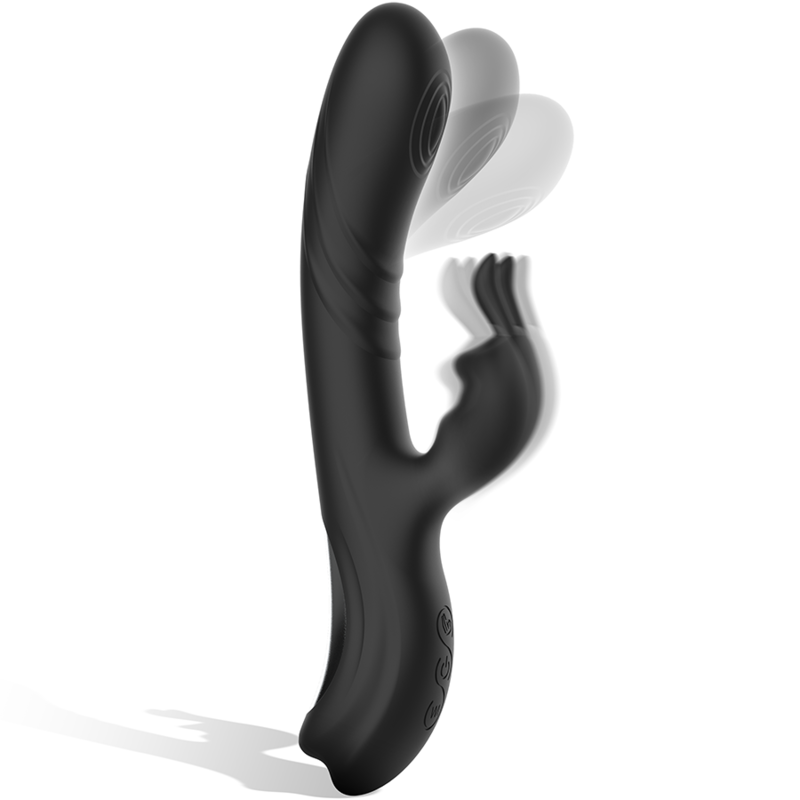 Black&Silver – Stimulateur De Lapin En Silicone Rechargeable Jamie Noir