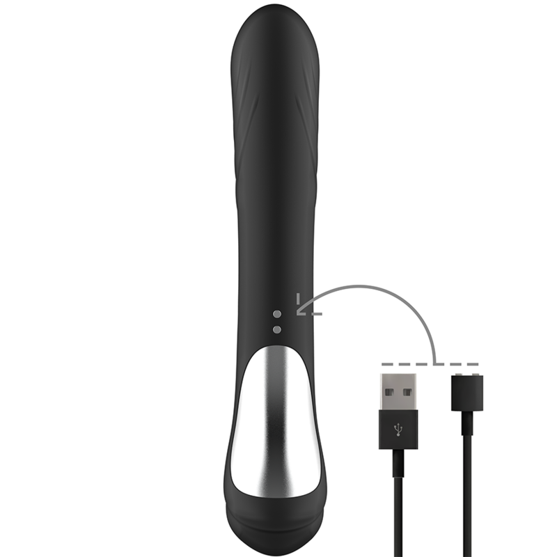 Black&Silver – Stimulateur De Lapin En Silicone Rechargeable Jamie Noir
