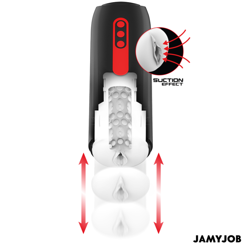 JAMYJOB - MASTURBATEUR VAGIN AUTOMATIQUE PHANTOM 5 MODES D''ASPIRATION ET DE POUSSE