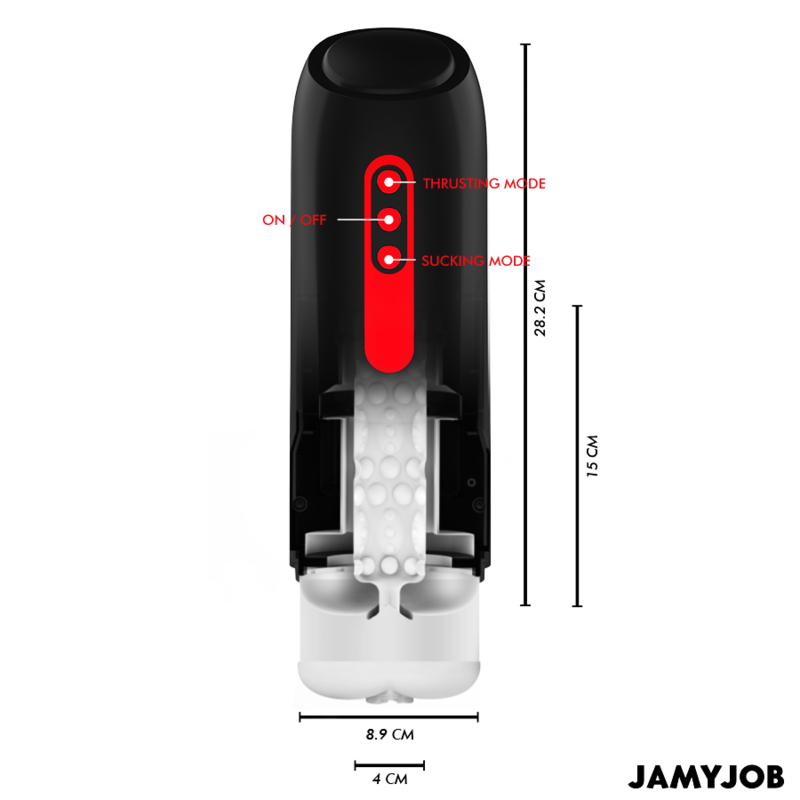 JAMYJOB - MASTURBATEUR VAGIN AUTOMATIQUE PHANTOM 5 MODES D''ASPIRATION ET DE POUSSE