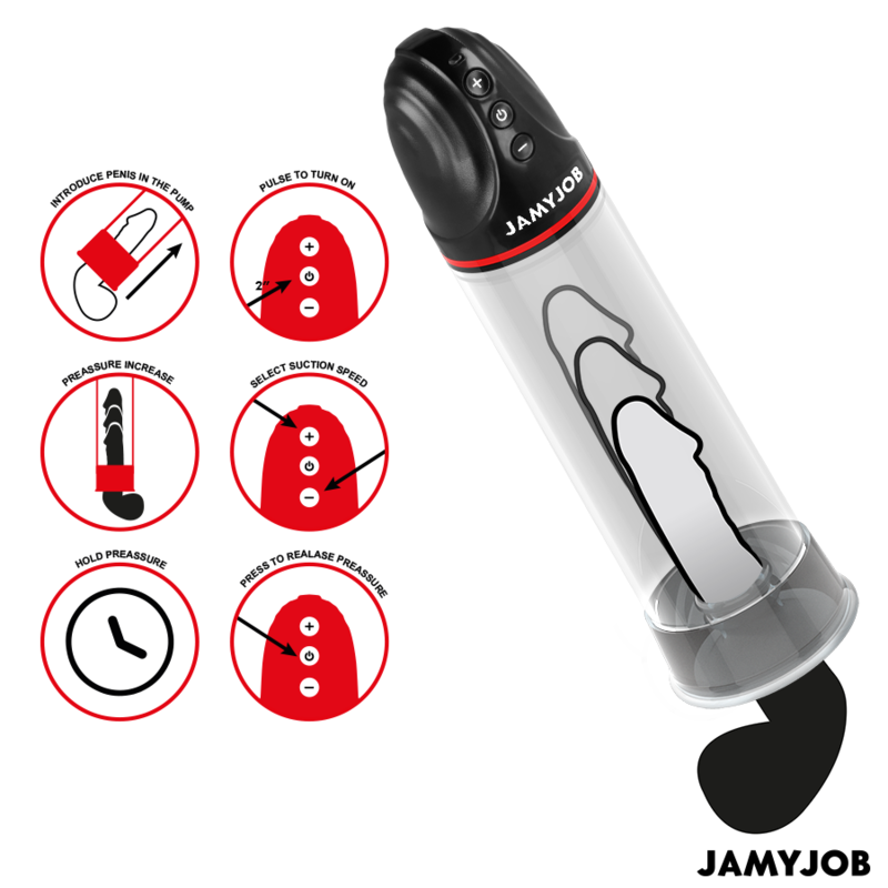 Jamyjob – Xpand Pompe à Pénis Automatique 3 Niveaux