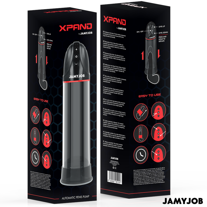 Jamyjob – Xpand Pompe à Pénis Automatique 3 Niveaux