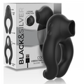 Black&Silver – Anneau Vibromasseur en Silicone 3 Moteurs Rechargeable Noir