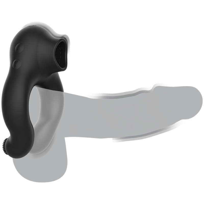 Black&Silver – Anneau Vibromasseur en Silicone 3 Moteurs Rechargeable Noir