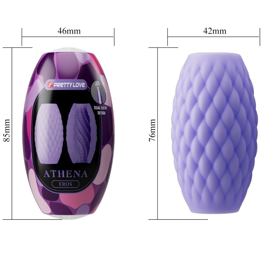 Pretty Love – Masturbateur Pour Homme En Silicone Athena Eros Violet