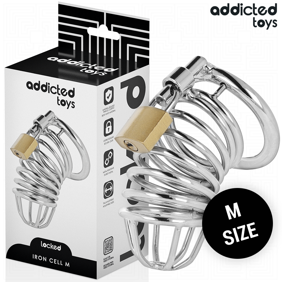 Addicted Toys – Cage de Chasteté Iron Cell en Métal Taille M