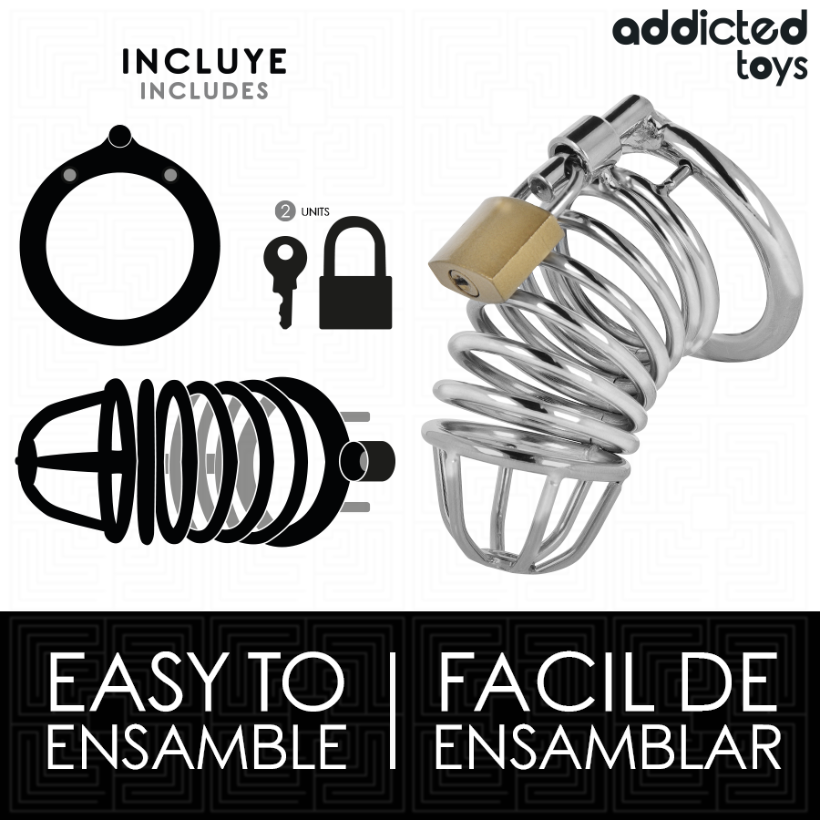Addicted Toys – Cage de Chasteté Iron Cell en Métal Taille M