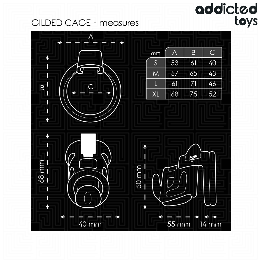 Addicted Toys – Cage de Chasteté Gilden Cage en Silicone 8,5 cm