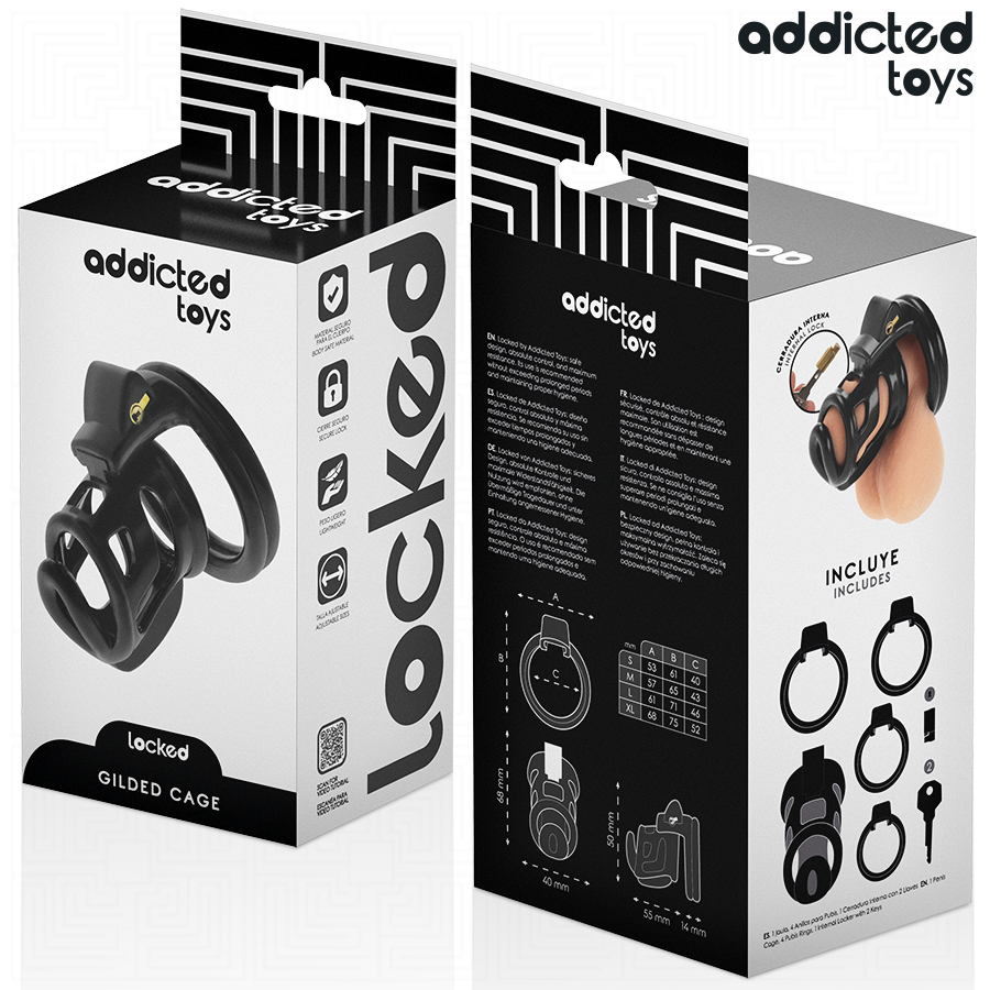 Addicted Toys – Cage de Chasteté Gilden Cage en Silicone 8,5 cm