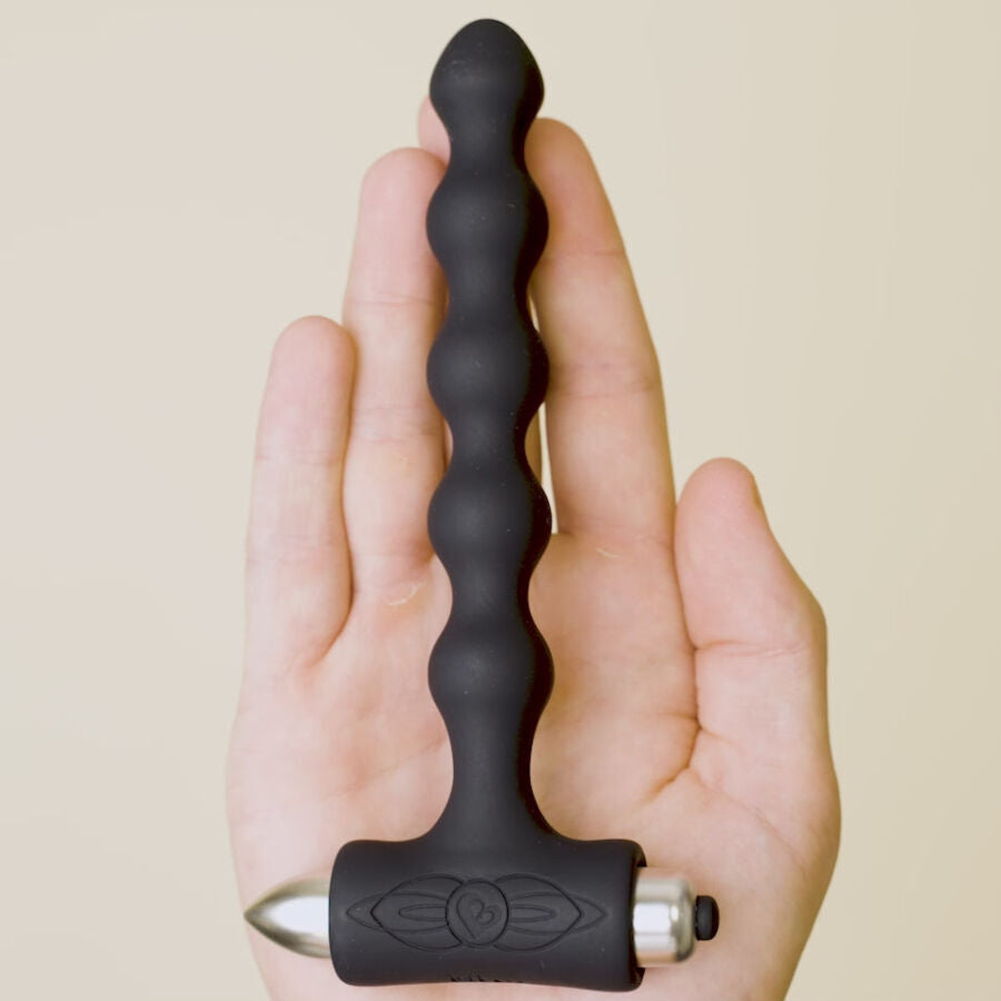 ROCKS-OFF - PETITE SENSATIONS PERLES ANAL PLUG VIBRATEUR NOIR