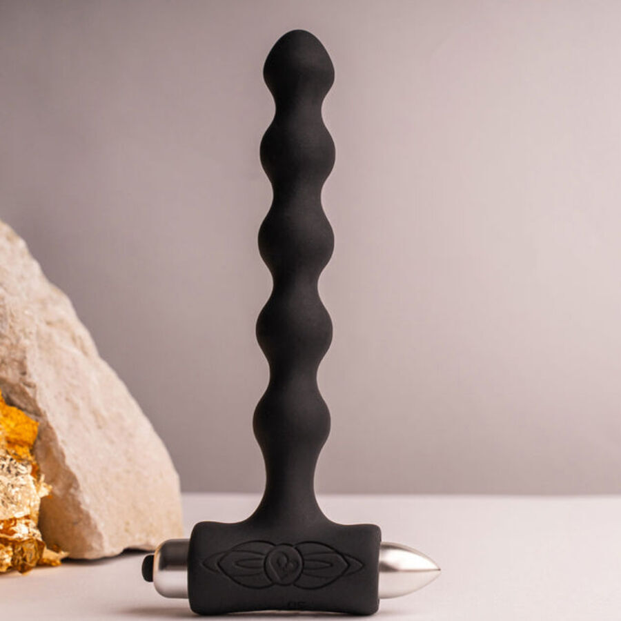 ROCKS-OFF - PETITE SENSATIONS PERLES ANAL PLUG VIBRATEUR NOIR