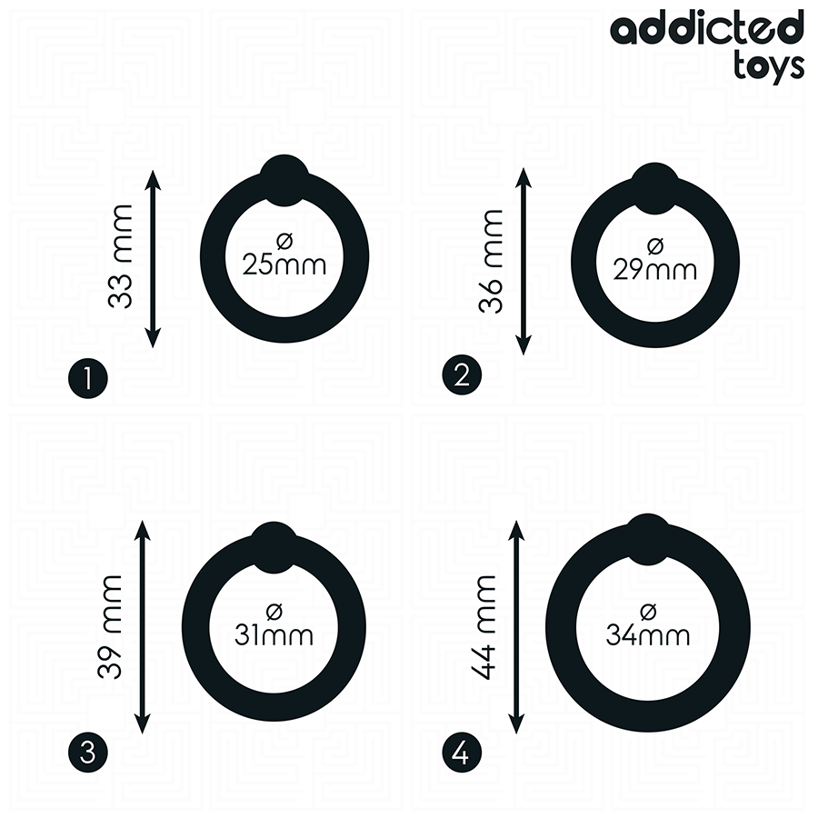 Addicted Toys – Lot D’anneaux En Silicone À Pression