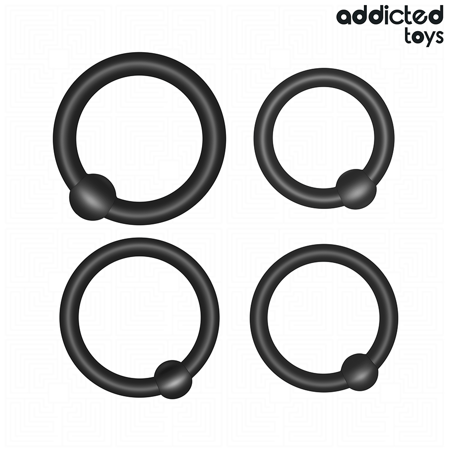 Addicted Toys – Lot D’anneaux En Silicone À Pression