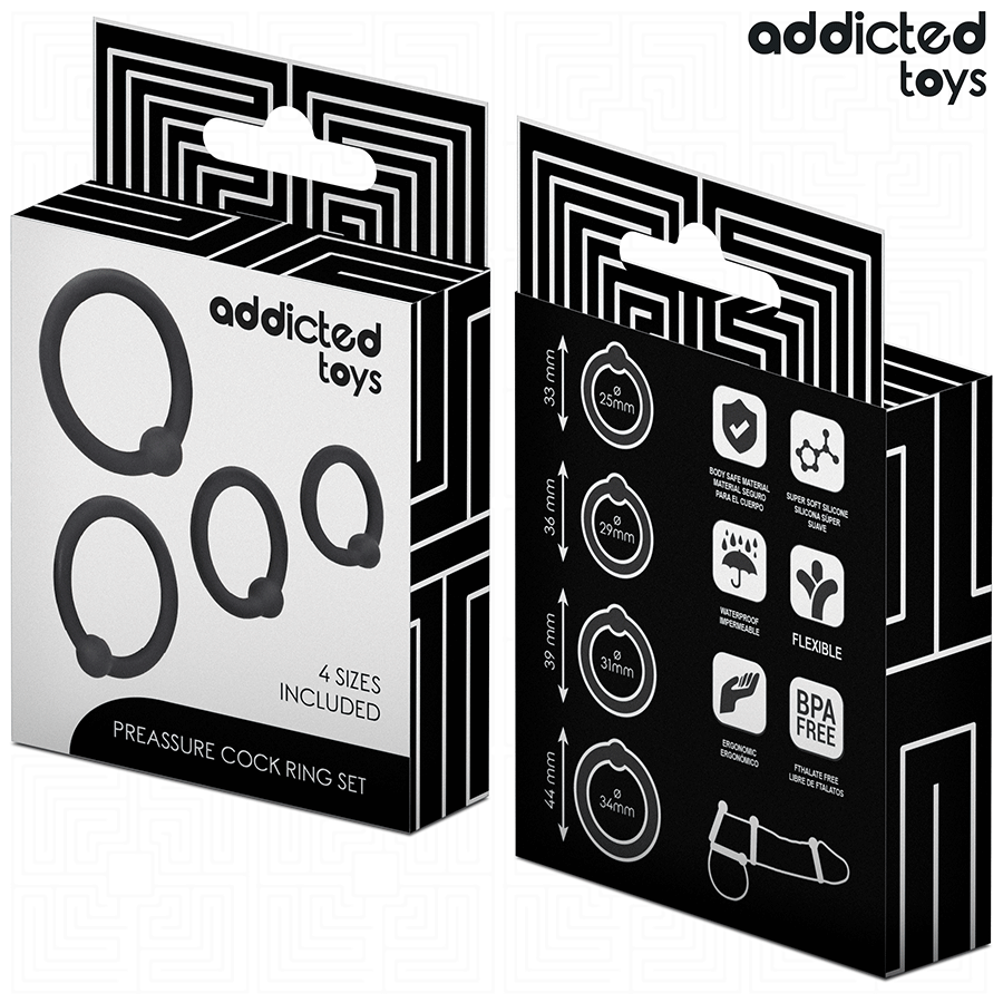 Addicted Toys – Lot D’anneaux En Silicone À Pression