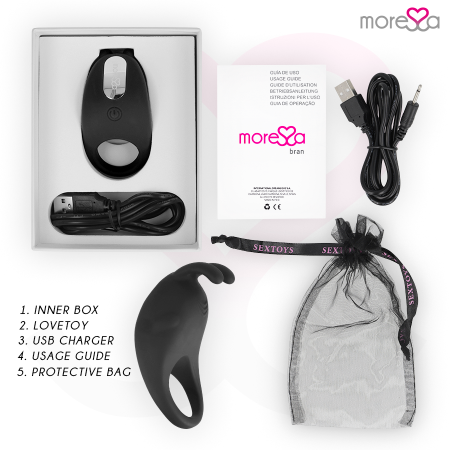 MORESSA - BRAD PREMIUM SILICONE RECHARGEABLE NOIR