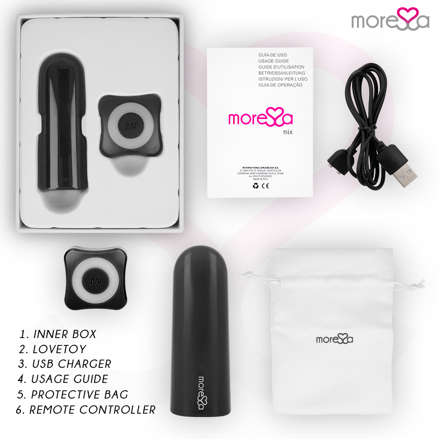 MORESSA - NIX VIBRATEUR TÉLÉCOMMANDE NOIR