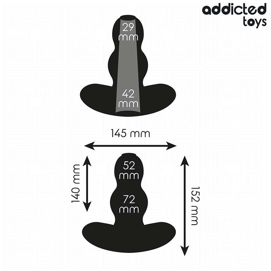 Addicted Toys – Plug Anal Creux Taille Xxl 15,2 CM