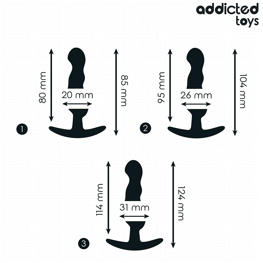 Addicted Toys – Lot De 3 Plug Anal Modèle 1