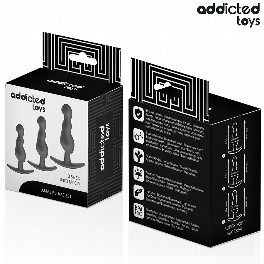 Addicted Toys – Lot De 3 Plug Anal Modèle 1