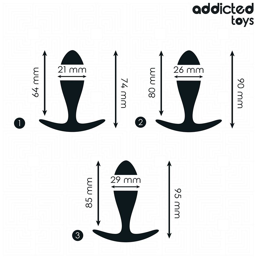 Addicted Toys – Lot De 3 Plug Anal Modèle 2