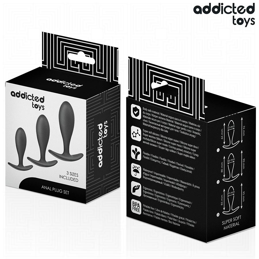 Addicted Toys – Lot De 3 Plug Anal Modèle 2
