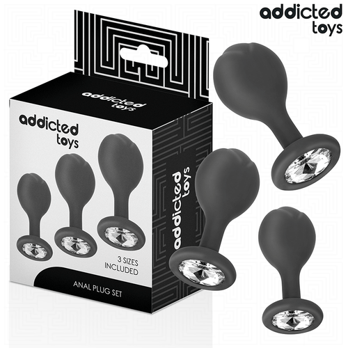 Addicted Toys – Lot De 3 Plug Anal Avec Bijou