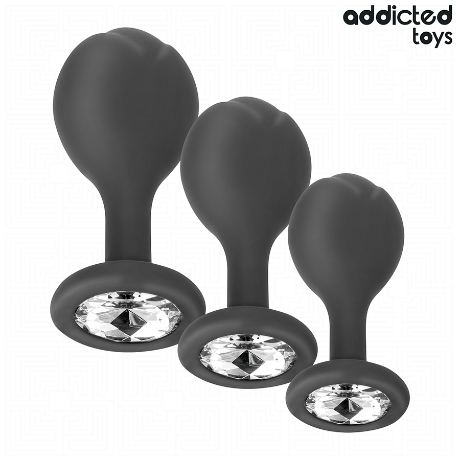 Addicted Toys – Lot De 3 Plug Anal Avec Bijou