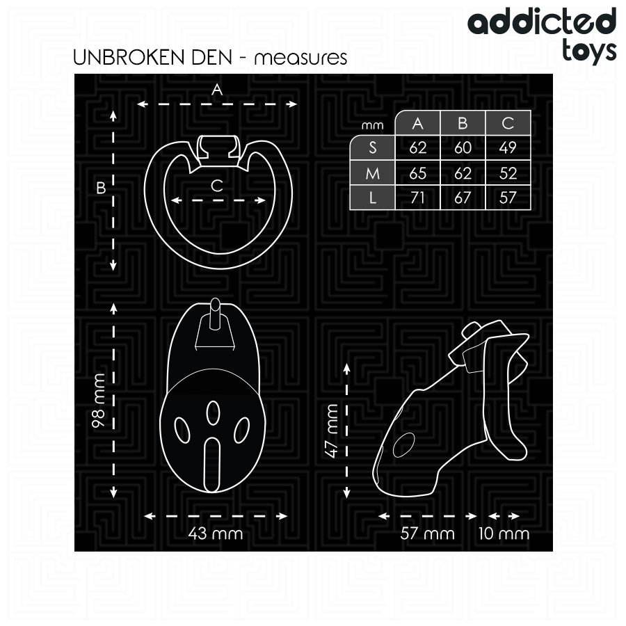 Addicted Toys – Cage de Chasteté Unbroken Den 9,8 cm