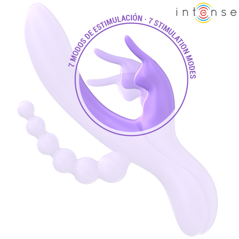 Intense – Miko Triple Vibrateur Lapin & Stimulateur & Anal 7 Vibrations Violet