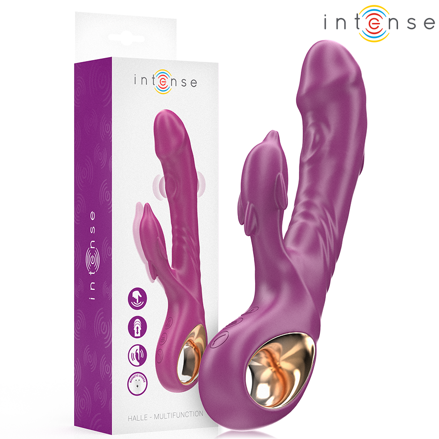 Intense – Halle Vibrateur Multifonction Avec Langue Stimulante Dauphin Violet