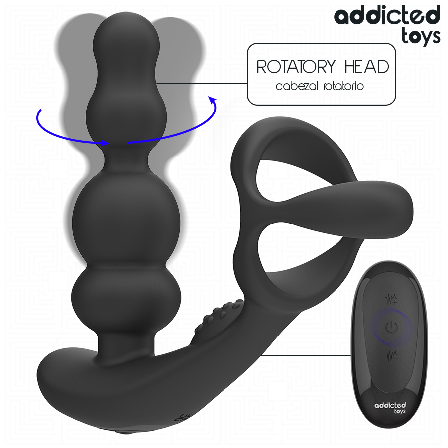 Addicted Toys – Masseur de Prostate Rotatif à Télécommande
