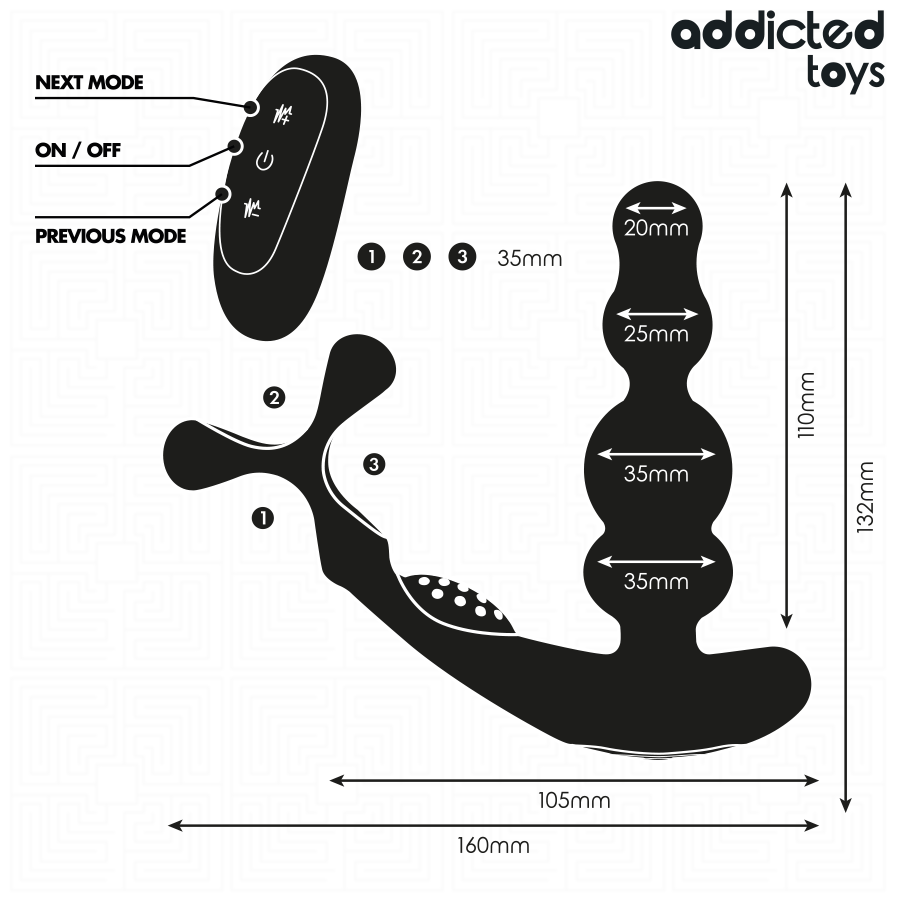 Addicted Toys – Masseur de Prostate Rotatif à Télécommande