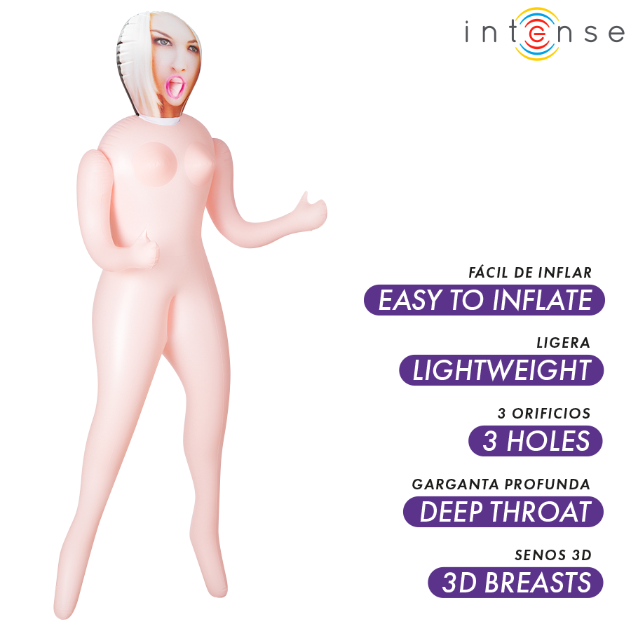 Intense – Poupée Gonflable Irina à Trois Orifices