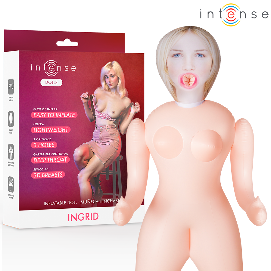 Intense – Poupée Gonflable Ingrid à Trois Orifices