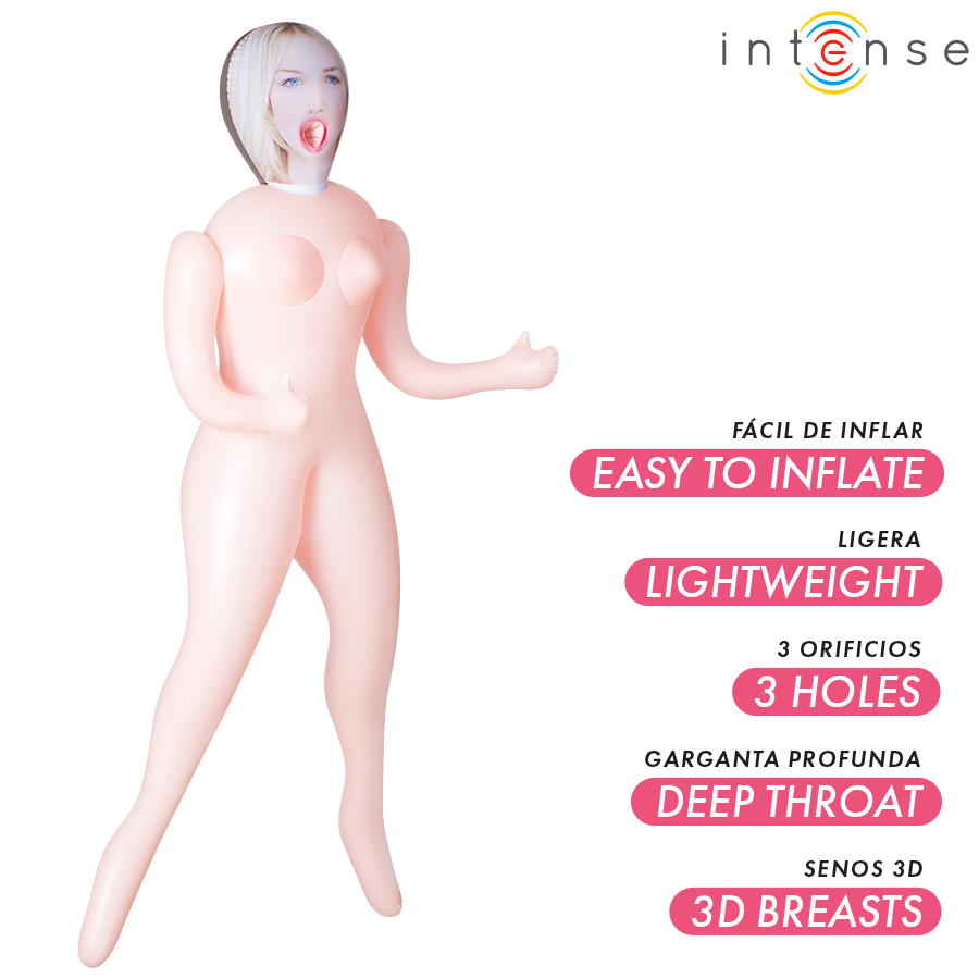 Intense – Poupée Gonflable Ingrid à Trois Orifices