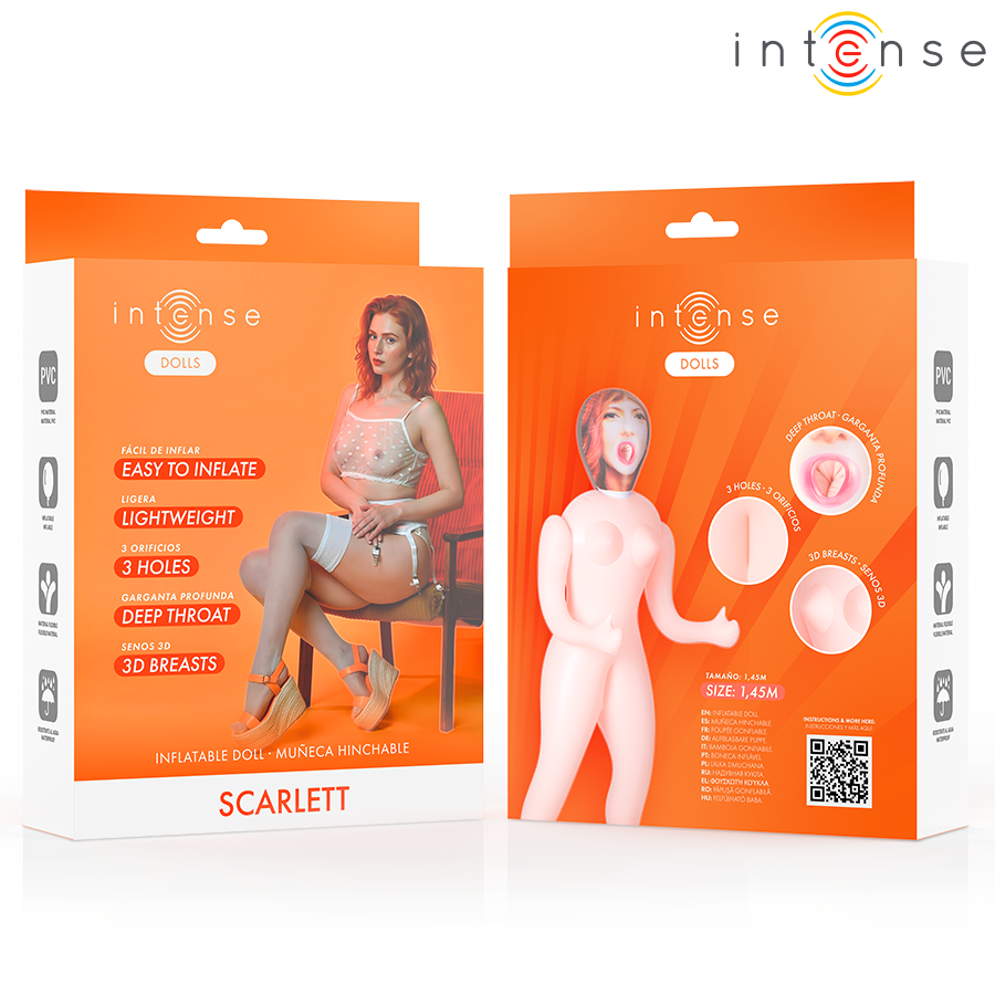 Intense – Poupée Gonflable Scarlett à Trois Orifices