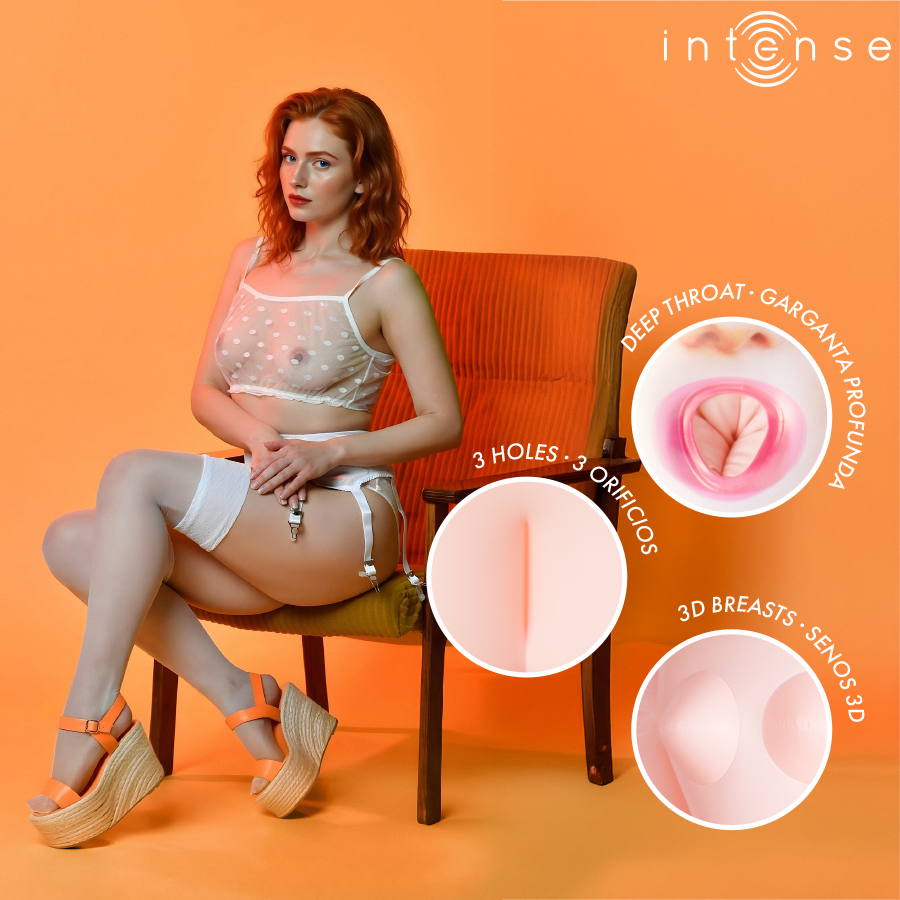 Intense – Poupée Gonflable Scarlett à Trois Orifices