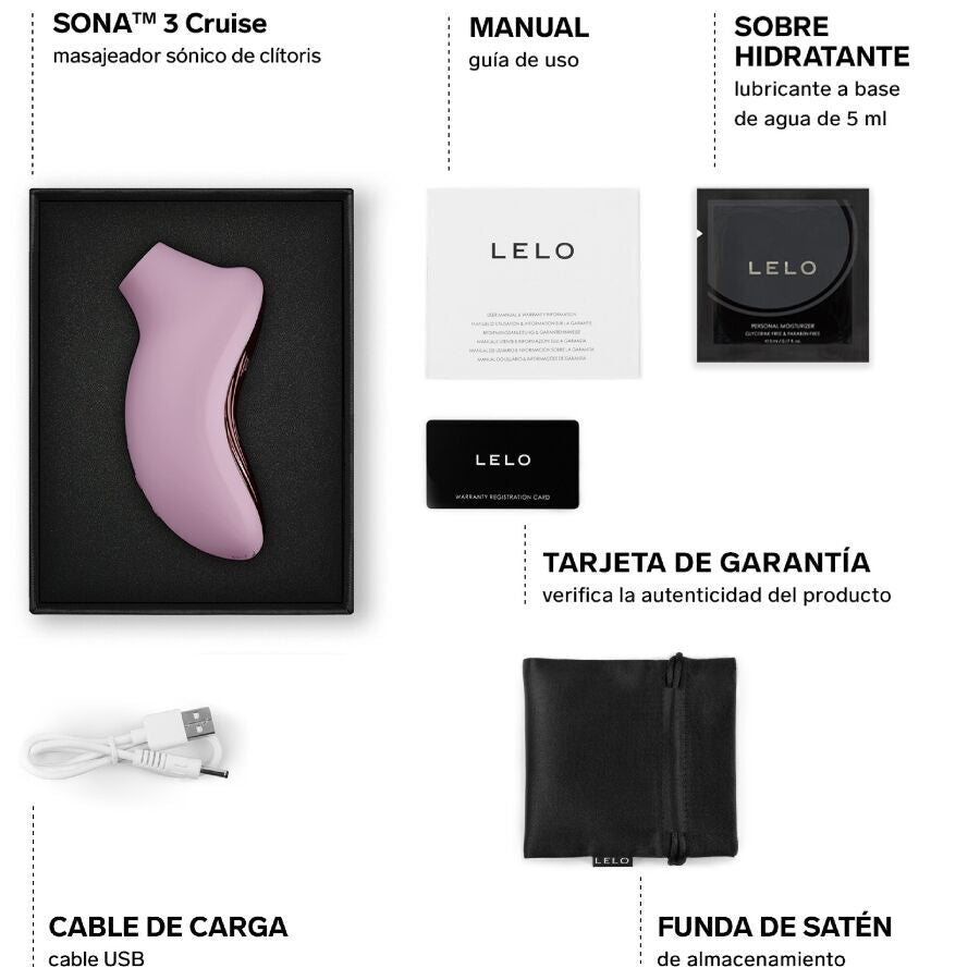 Lelo – Sona 3 Cruise Masseur Clitoral Sonique Rose Pâle